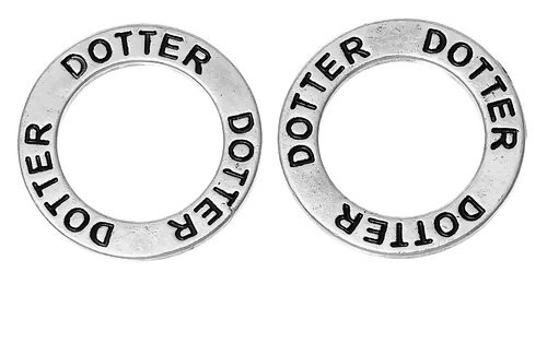 Budskapsring, silver  "DOTTER"