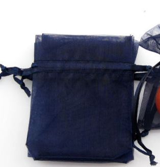 Organza 9x7cm, darkblue