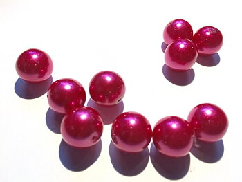 Waxed Glass Beads, 12mm, mauve