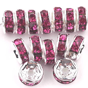 strass rondelle 6mm Dark rose