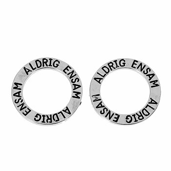 Affirmationsring   "ALDRIG ENSAM"