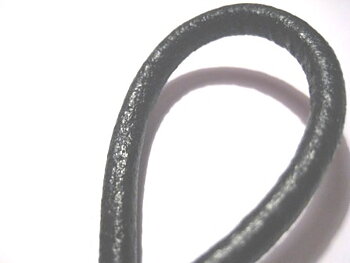 Genuine leather, round 4mm, 50cm. black