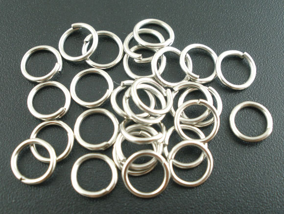 Jumprings, 8x1mm, Platina