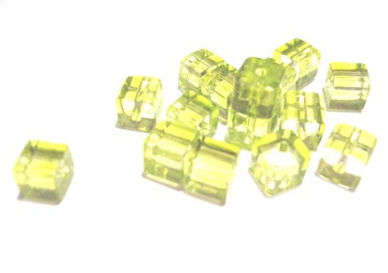 Glaskub 6mm,  Lime