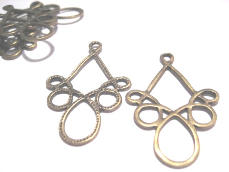 Earrings Ovals, bronze