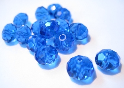 Faceted,  blue 8mm