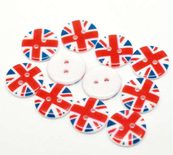 Wood buttons, 18mm  UK