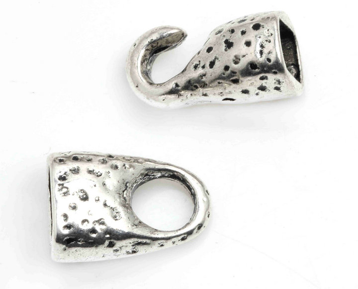 Toggellås / hook, antiksilver, 10x7,5mm hål - 2