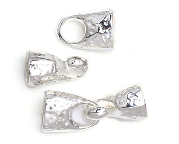 Toggellås / hook, Ljust silver, 10x7,5mm hål