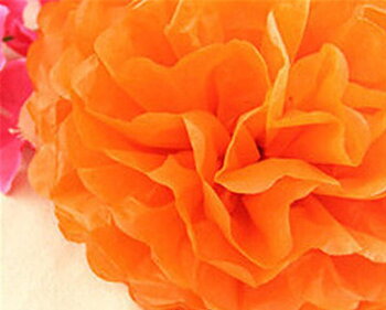 Pom poms 15 cm  orange