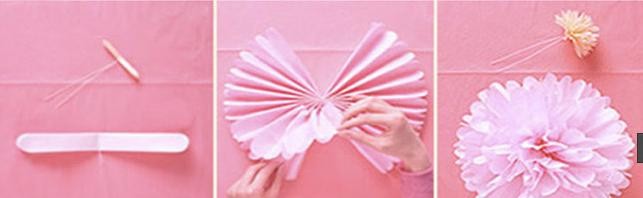 Pom poms 15 cm  orange - 2