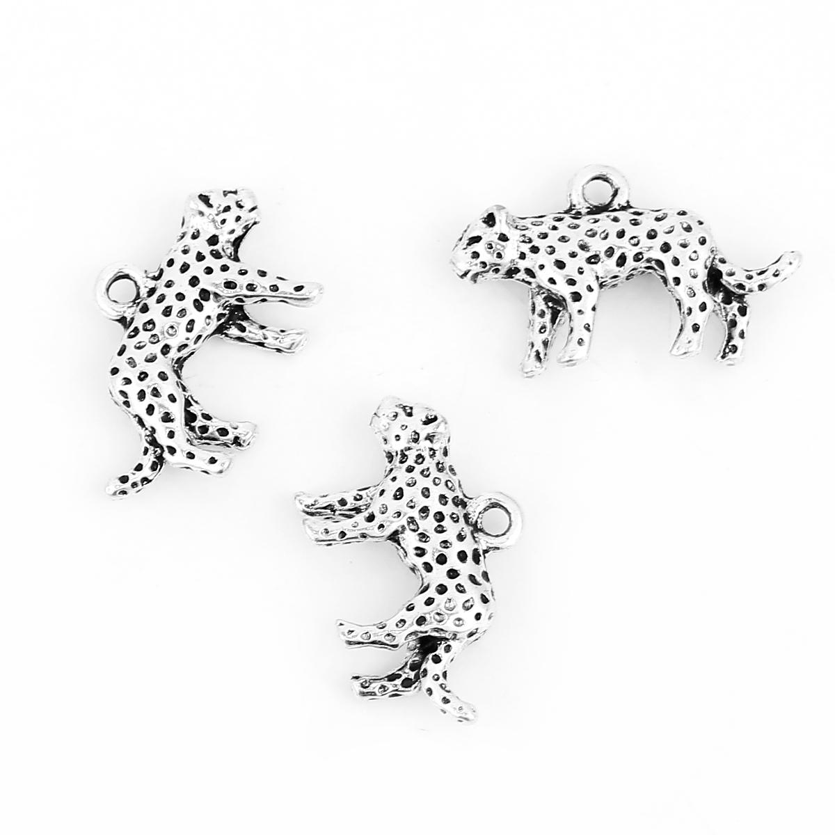 Charm   Leopard Silver 3D - 2