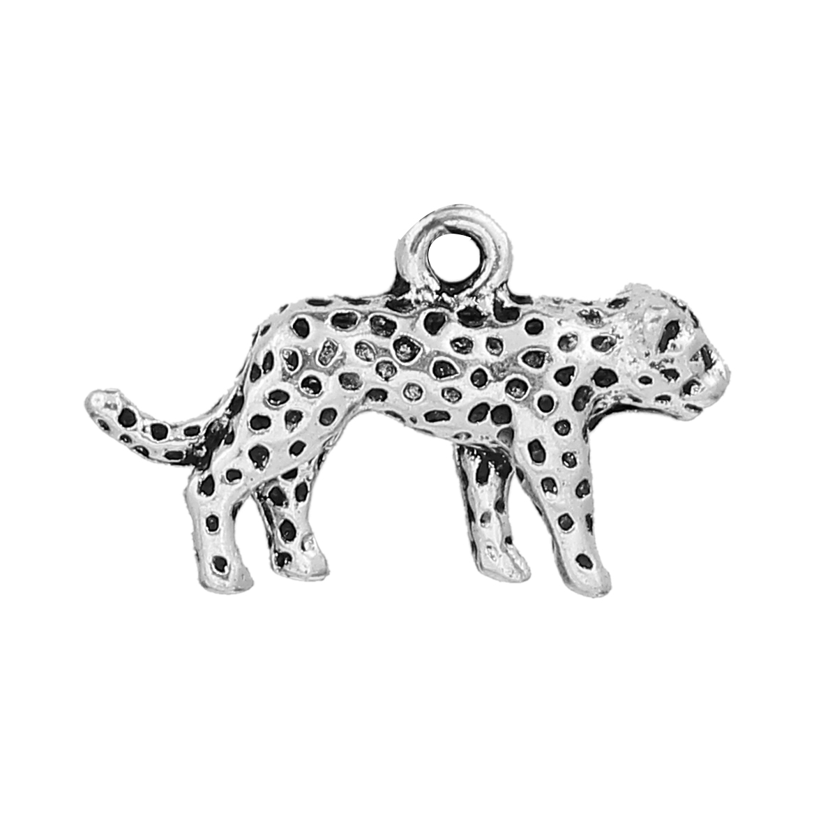 Charm   Leopard Silver 3D