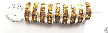 strassrondell, Silver 6mm Topas