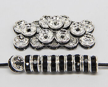 strass rondelle 8mm black