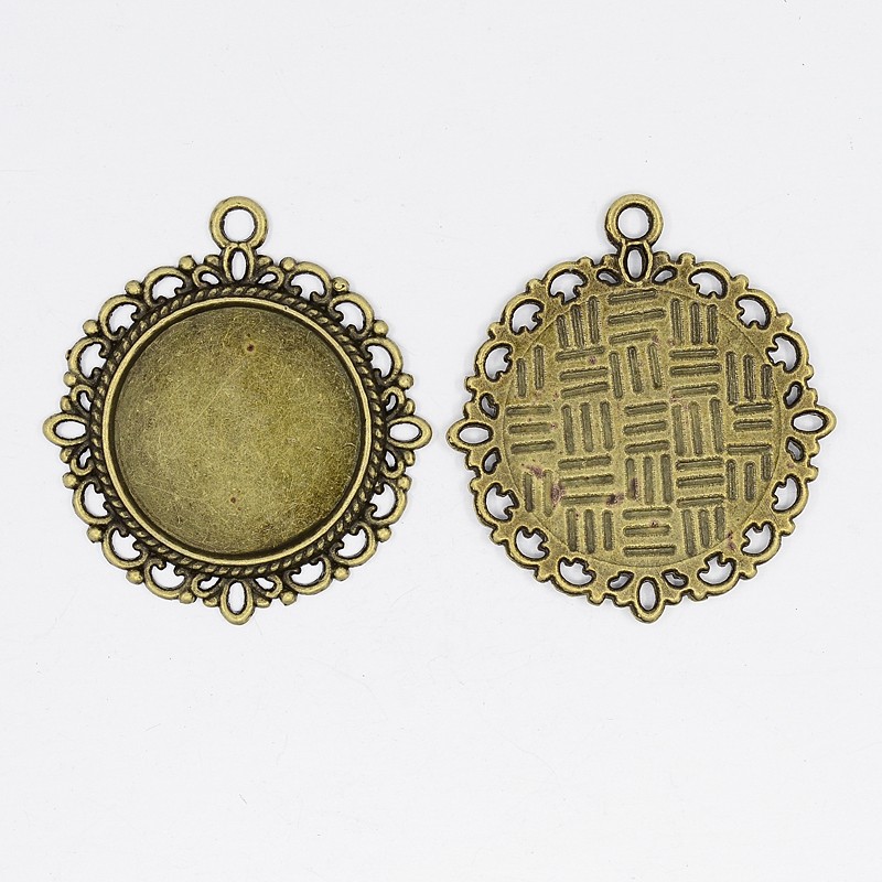 Cabochon Setting , Barouqe 20mm,  Bronze