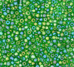 Seedbeads -Green AB
