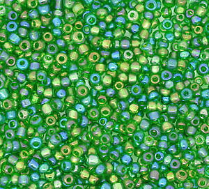 Seedbeads -Green AB