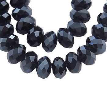 Faceted,  black  8mm
