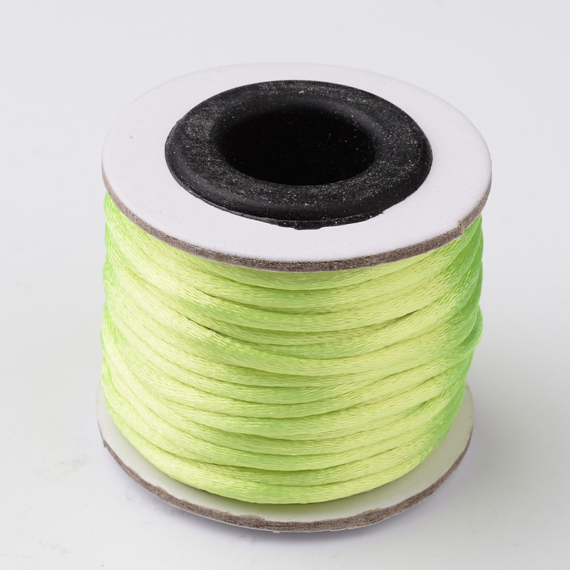 Nylontråd, 2mm. Hel rulle.  Lime - 2