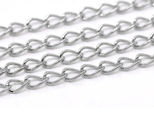 Curbkedja, 5,5x3,5mm platina 1m