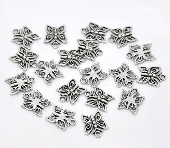 Charm - butterfly silver