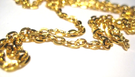 Kedja -oval, guld 3x2.5mm 1m - 2