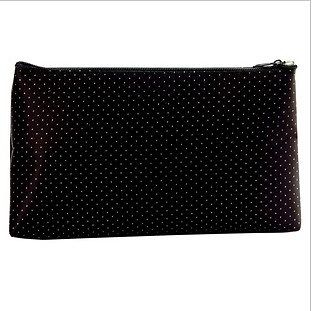 Toiletry Bag black with small White dots