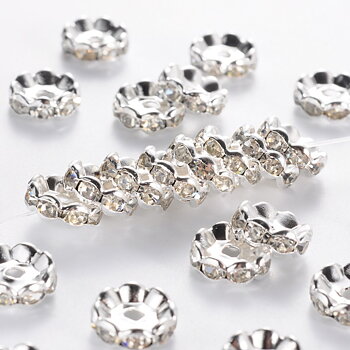 strassrondell, Silver 10mm wave  Clear