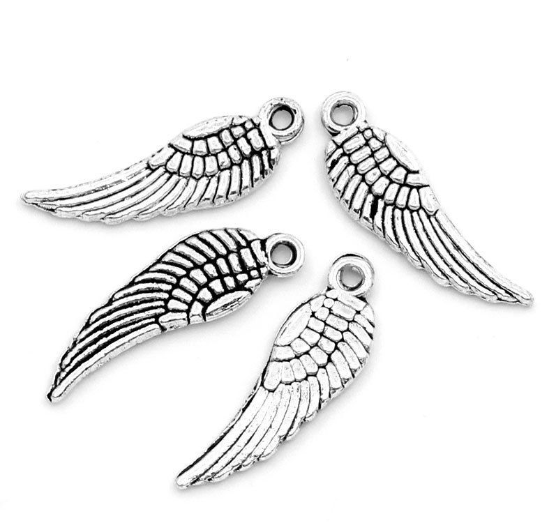 Charm - vinge - silver