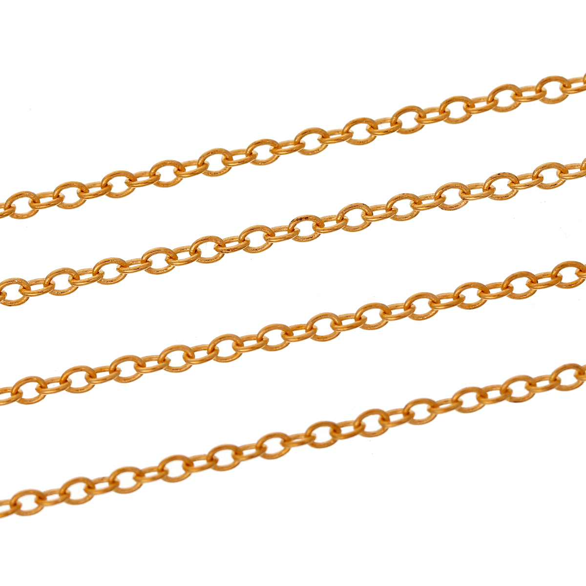 Guldplätterad kedja  2x1,5mm.  1m