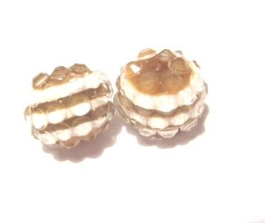 Resin / Pave bead - 14 mm stripe