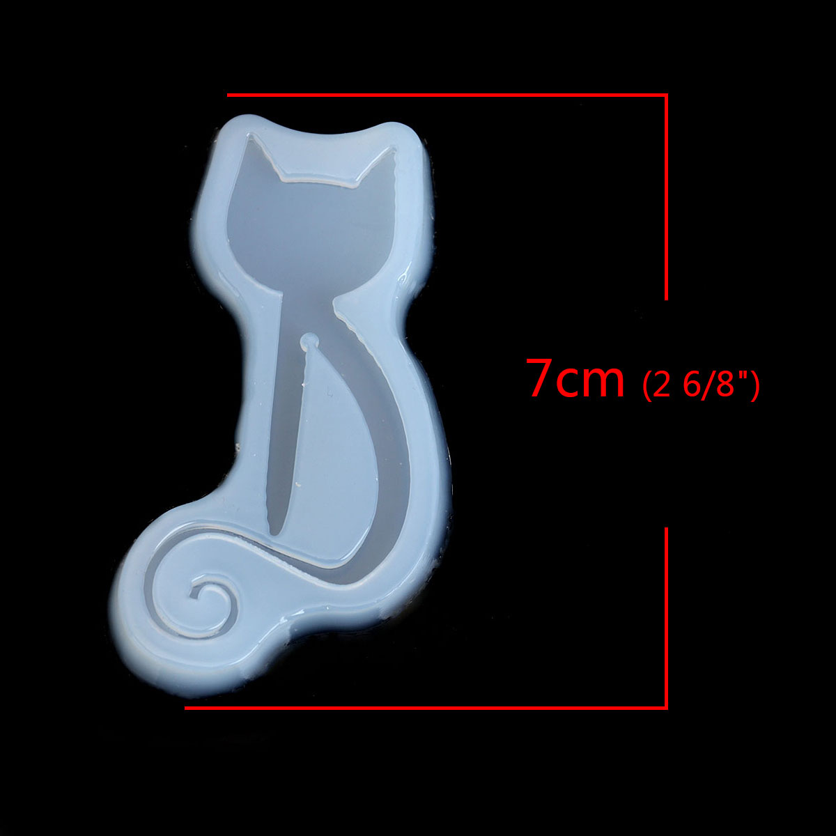 Gjutform  i silikon - Katt 70mm - 2
