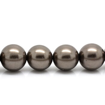 Vaxade Glaspärlor , 14mm , Kaffebrun