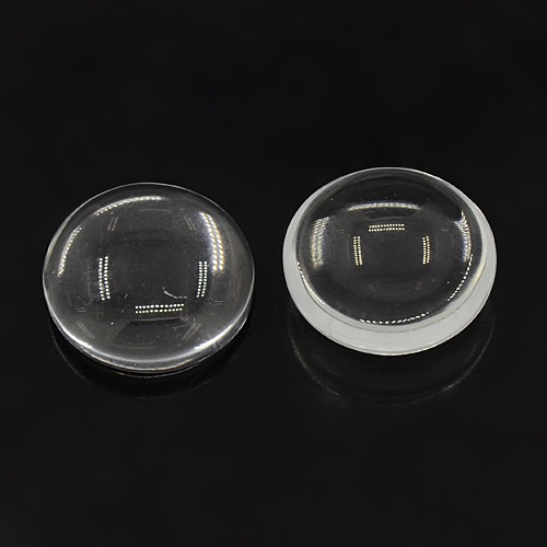 Cabochon in glass round 10x3,5mm 