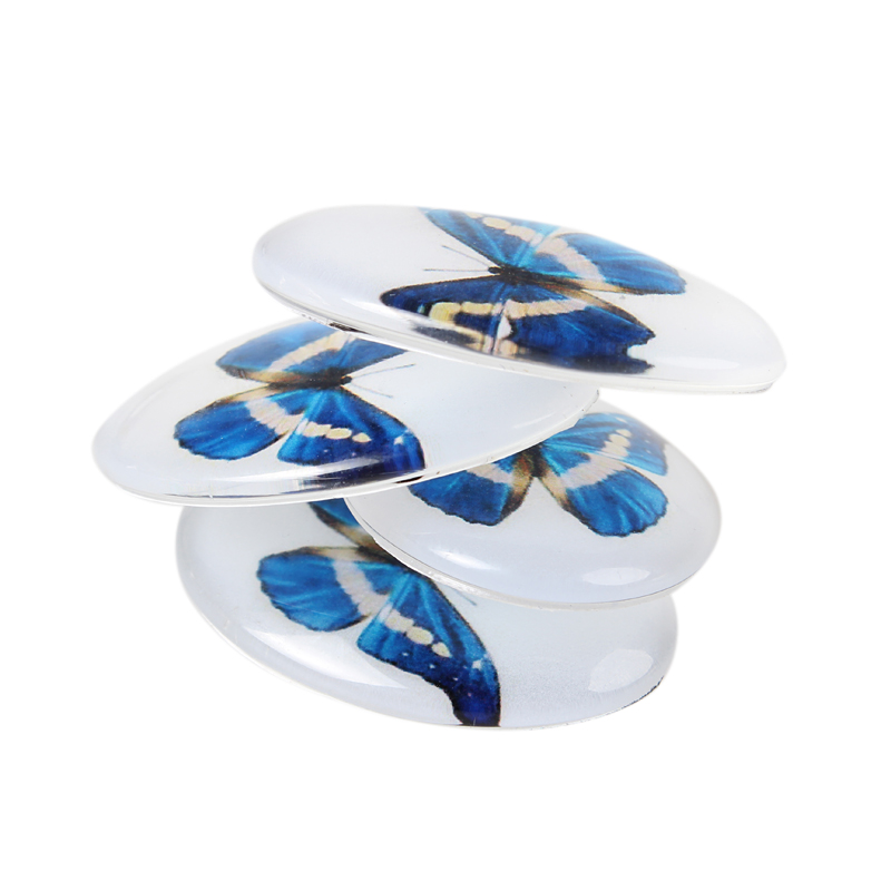Cabochon in glass  Owl  Butterfly 30x20mm - 2