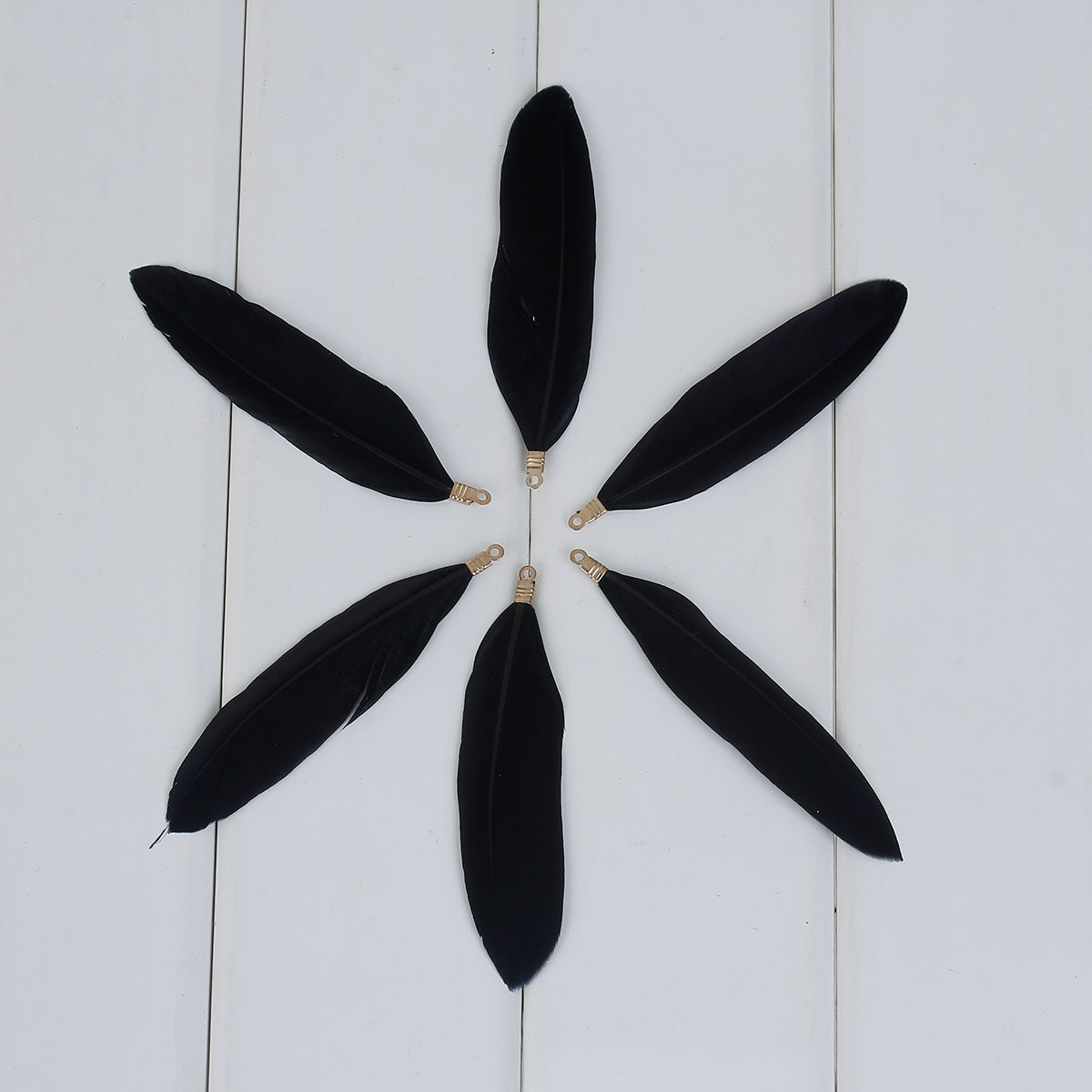 Feather,  Goose, black 8,5cm
