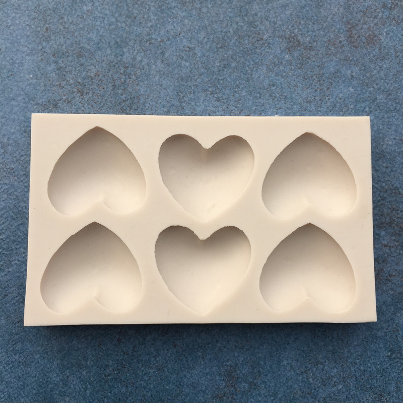Gjutform  i silikon -   Grey hearts