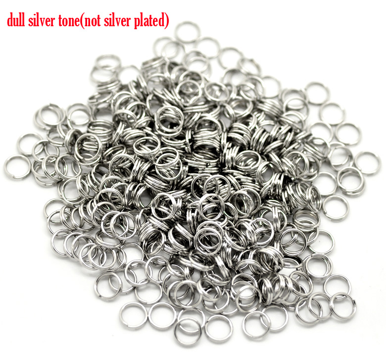 Jumprings, Splitring Stainless steel , 7mm, 50pcs - 2