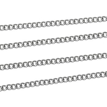 Kedja Rostfritt stål, 2.5x2mm , 1 meter