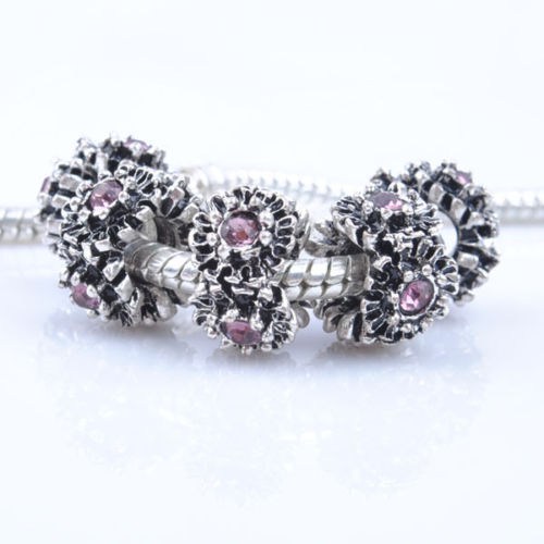 Bead / pendant--flower pink