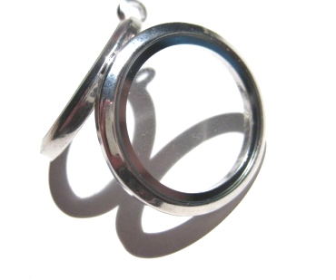 Floating Memory pendant round platina - 2