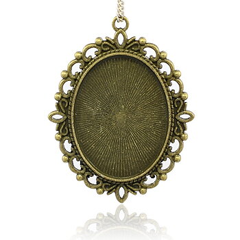 Cabochonhållare/ fäste  - Brons ornament 30x40mm