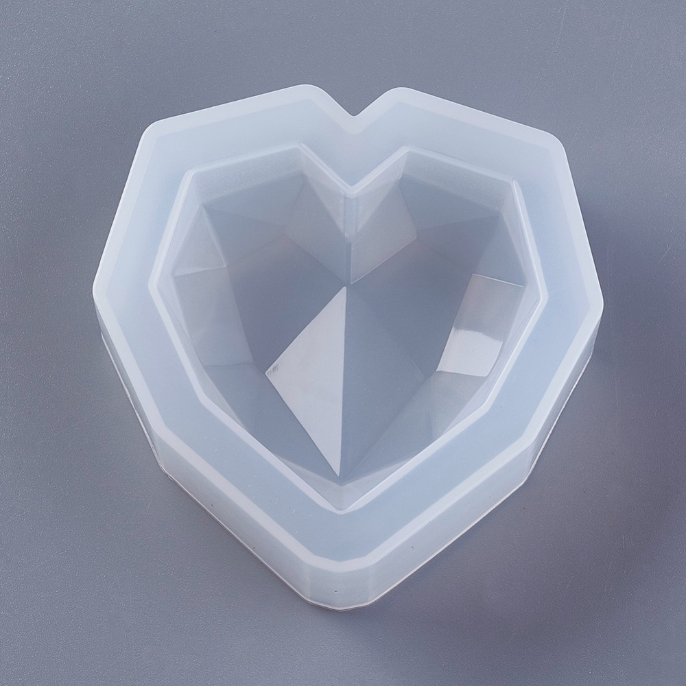 Gjutform  i silikon -  Hjärta diamant 55m