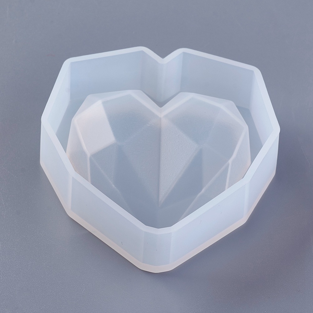 Gjutform  i silikon -  Hjärta diamant 55m - 2