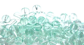 Round glass beads, 4mm, Lt smokeblue