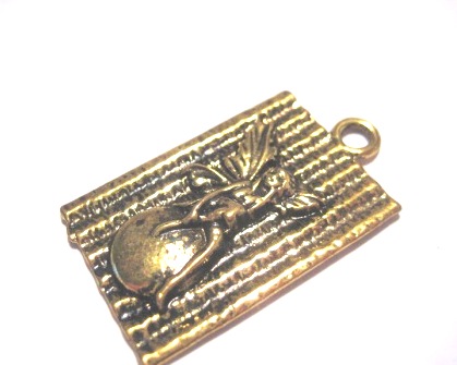 Charm, tag angel gold plated