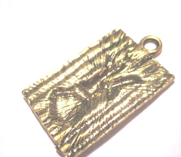 Charm, tag angel gold plated - 2