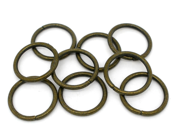 Jumprings, 18x1,8mm Bronze