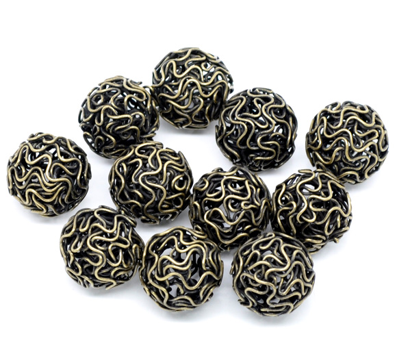 Hollow Twist - pärla, brons 18mm